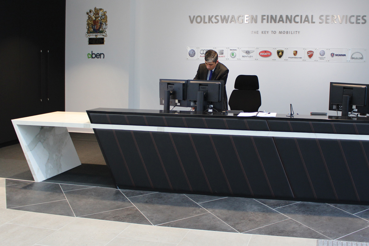 VW Financial Services Reception Counter